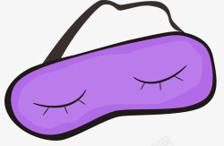 紫色纯色眼睫毛眼罩素材