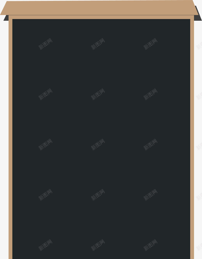 立体长形黑板png免抠素材_新图网 https://ixintu.com 立体长形 立体长形黑板 黑板