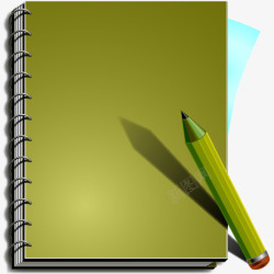 绿色笔记本素材