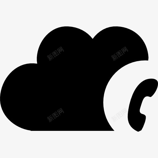 云手机界面符号图标png_新图网 https://ixintu.com 云计算 互联网 手机 接口 电话 符号 耳 象征