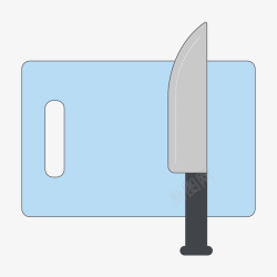 刀子插图菜刀案板图标高清图片