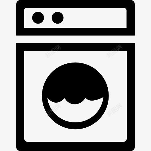 洗衣机图标png_新图网 https://ixintu.com 厨房 吸尘器 家政 技术 洗衣机 清洁 衣服