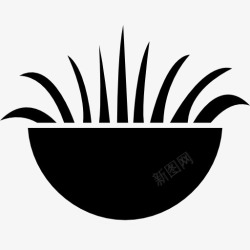 一个锅植物在一个锅图标高清图片