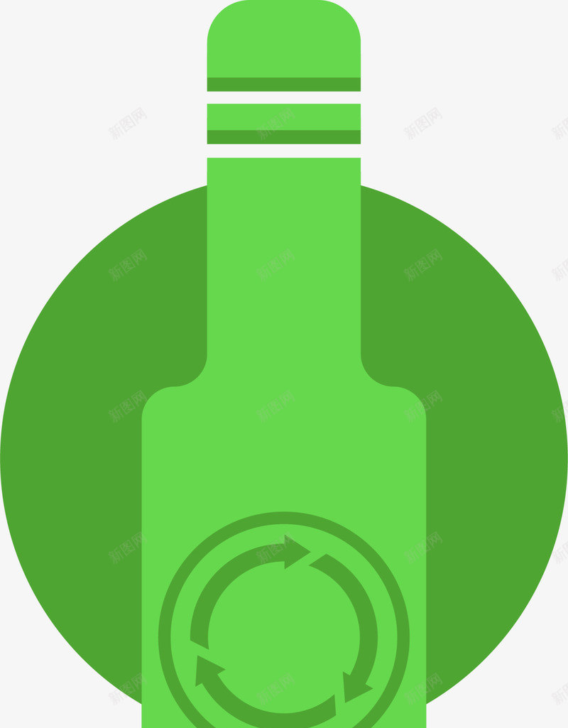 回收瓶子绿色标签png免抠素材_新图网 https://ixintu.com 世界环境日 回收瓶子 爱护环境 环保 生态循环 绿色标签 自然