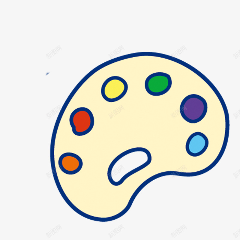 画板png免抠素材_新图网 https://ixintu.com 卡通 可爱 画板 绘画 颜料