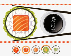 寿司醋筷子与寿司高清图片