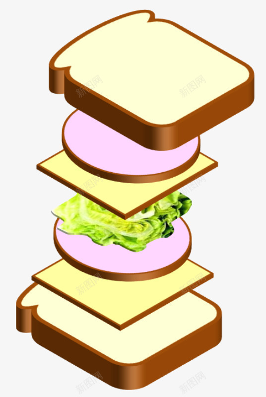 多层汉堡包png免抠素材_新图网 https://ixintu.com 好吃的汉堡包 汉堡包 青菜汉堡包 高的