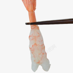 筷子夹大虾素材