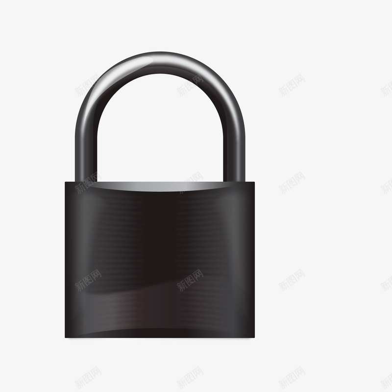 卡通黑色的锁png免抠素材_新图网 https://ixintu.com 储物柜 卡通 开锁 重要物品 锁 黑色