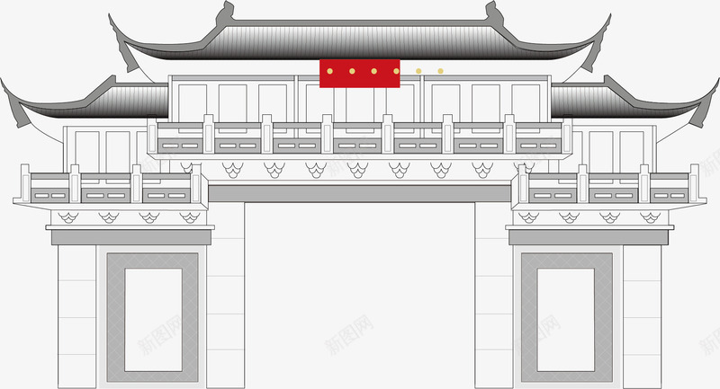 手绘天安门广场矢量图ai免抠素材_新图网 https://ixintu.com 卡通 天安门 广场 手绘 雄伟 高大 矢量图