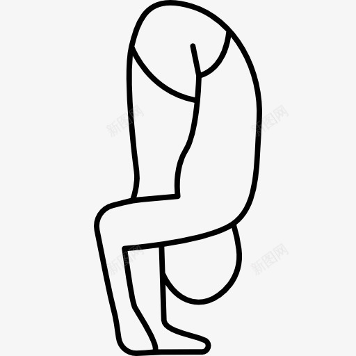 男人弯曲腰部图标png_新图网 https://ixintu.com 人 健身 平静 放松 普拉提 瑜伽 运动
