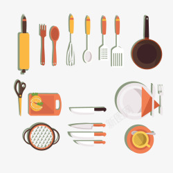 碗筷图案厨房道具高清图片