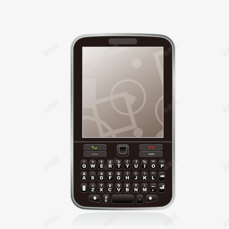 黑色手机png免抠素材_新图网 https://ixintu.com 反光 手机 手机素材 手机设计图 按键 电话 素材 黑色