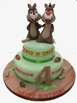 松鼠蛋糕创意松鼠卡通蛋糕高清图片
