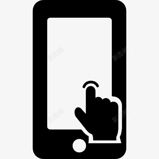 一方面在手机触摸屏图标png_新图网 https://ixintu.com 一方面 工具 工具和用具 手机 电话 电话机 符号 触摸 触摸屏 触摸屏手机