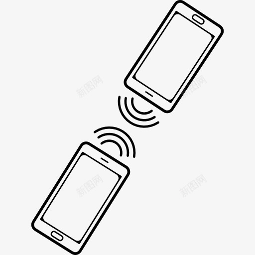 连接手机的夫妇图标png_新图网 https://ixintu.com 传输 信号 工具 工具和用具 手机 手机套 电话 蓝牙 连接