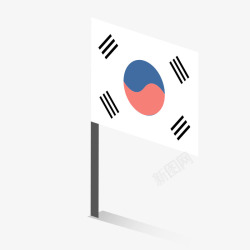 韩国旅游韩国国旗矢量图素材
