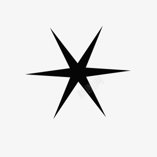 六角星png免抠素材_新图网 https://ixintu.com 二维图案 六角星 弯曲 黑色