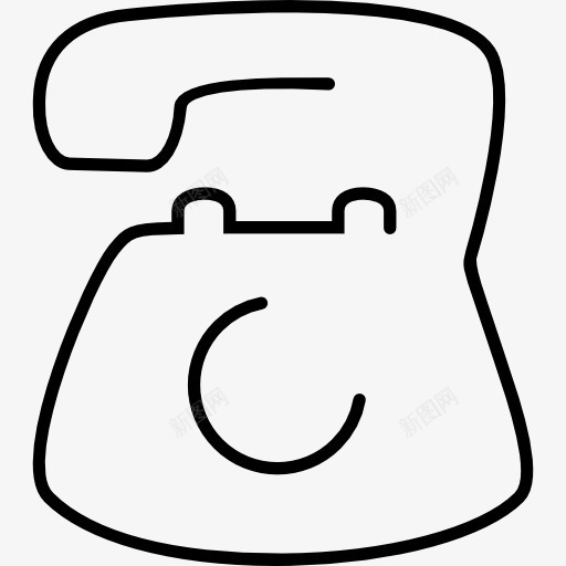电话超薄轮廓图标png_新图网 https://ixintu.com 工具 工具和用具 概述 电话 超薄 通信