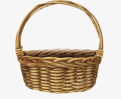 编织器具金色容器空的篮子编织物实物高清图片
