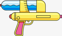 黄色卡通玩具水枪素材