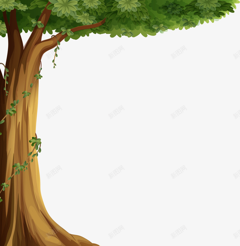 手绘树木童趣装饰图案png免抠素材_新图网 https://ixintu.com 卡通 可爱 手绘 树木 童趣