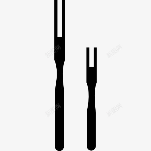 叉肉图标png_新图网 https://ixintu.com 两 厨房包 叉 叉子 夫妇 工具 工具和器具 肉吃