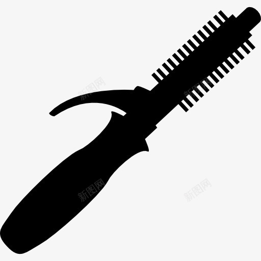 卷发器图标png_新图网 https://ixintu.com 卷发 卷发器 头发 工具 工具和用具 梳子 美发
