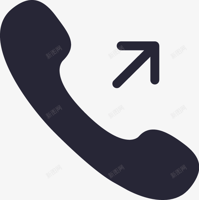 呼出电话填充图标png_新图网 https://ixintu.com 呼出电话填充