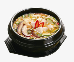 韩国汤底泡菜汤高清图片