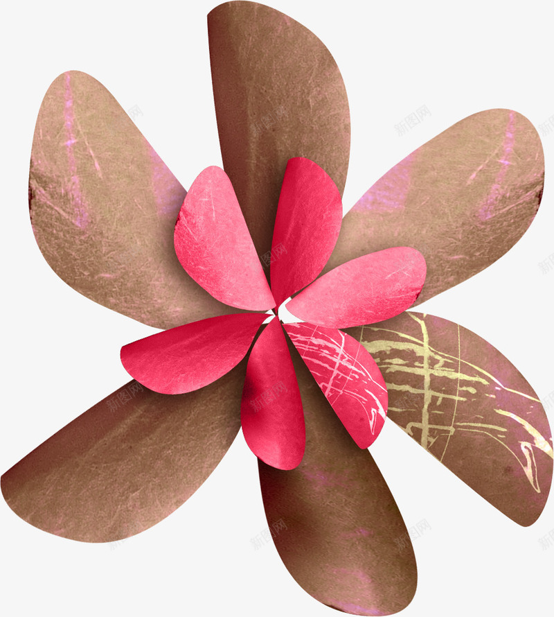 纸质花朵png免抠素材_新图网 https://ixintu.com 素材 纸质花朵 装饰