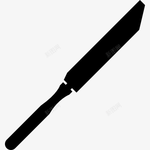 刀斜工具剪影图标png_新图网 https://ixintu.com 刀 切割工具 剪 厨房包 工具和器具 薄 轮廓工具 黑色