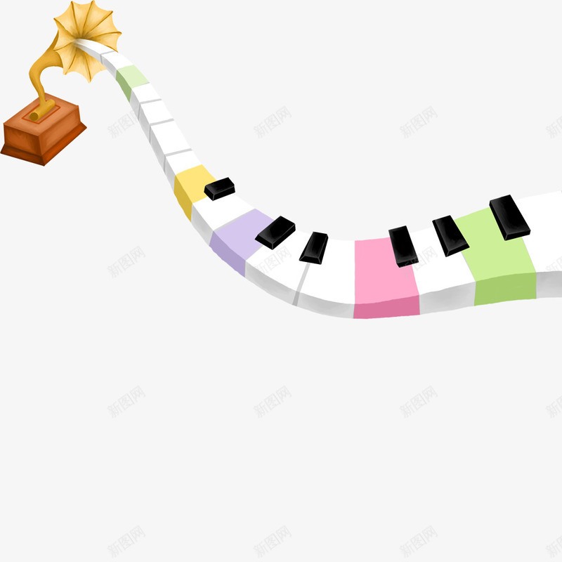 钢琴键盘psd免抠素材_新图网 https://ixintu.com 乐器 儿童节素材 卡通素材