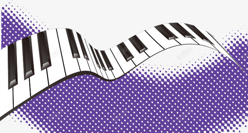 紫色钢琴键盘png免抠素材_新图网 https://ixintu.com 乐队 交响乐 紫色背景 钢琴 键盘矢量图 黑白键