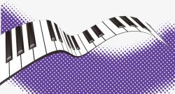 紫色钢琴键盘素材