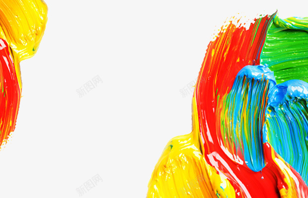 彩色颜料绘画png免抠素材_新图网 https://ixintu.com 彩色 手绘 水彩画 油彩画 绘画 颜料