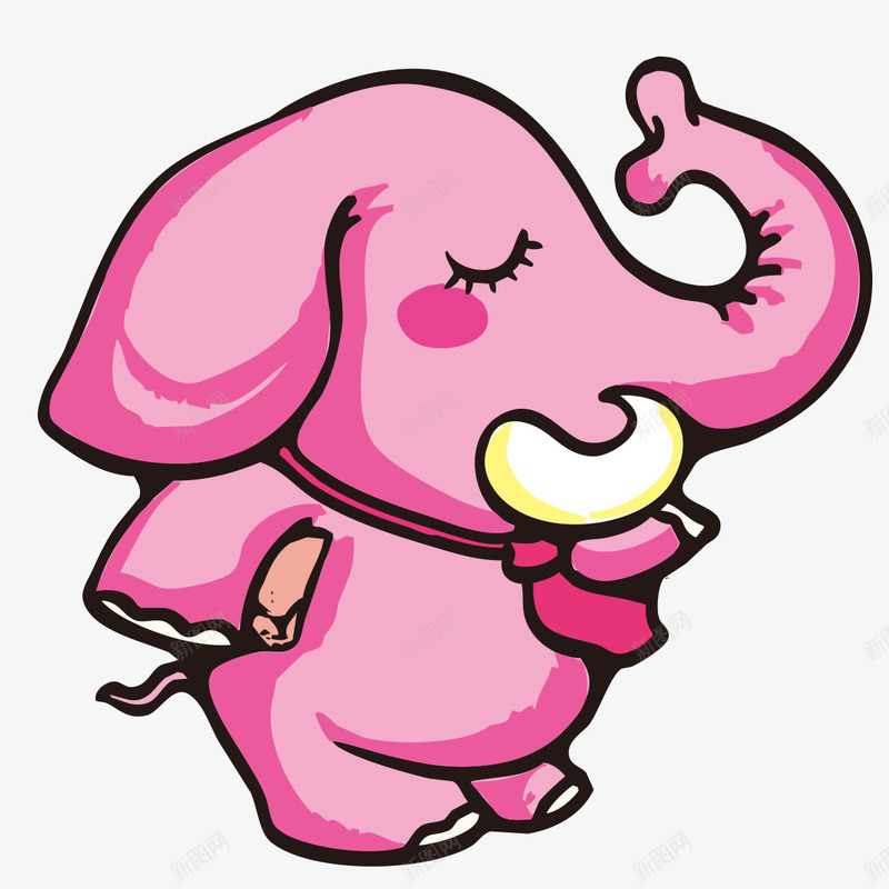 紫色大象png免抠素材_新图网 https://ixintu.com 大象素材 紫色大象 紫色手绘大象