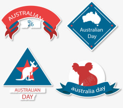 澳大利亚地图彩带澳大利亚海报高清图片