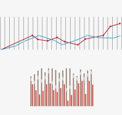线状统计图矢量图素材