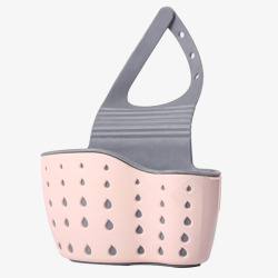 粉色沥水篮子厨房水盆沥水篮高清图片
