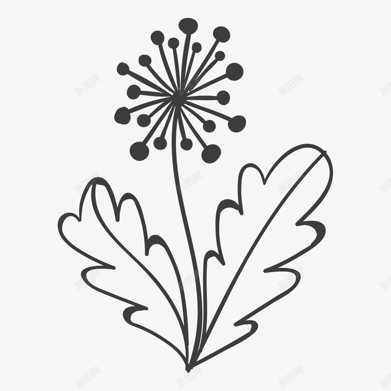 卡通手绘植物图标png_新图网 https://ixintu.com 卡通 叶子 手绘 插画 植物 简笔画 纯色 装饰