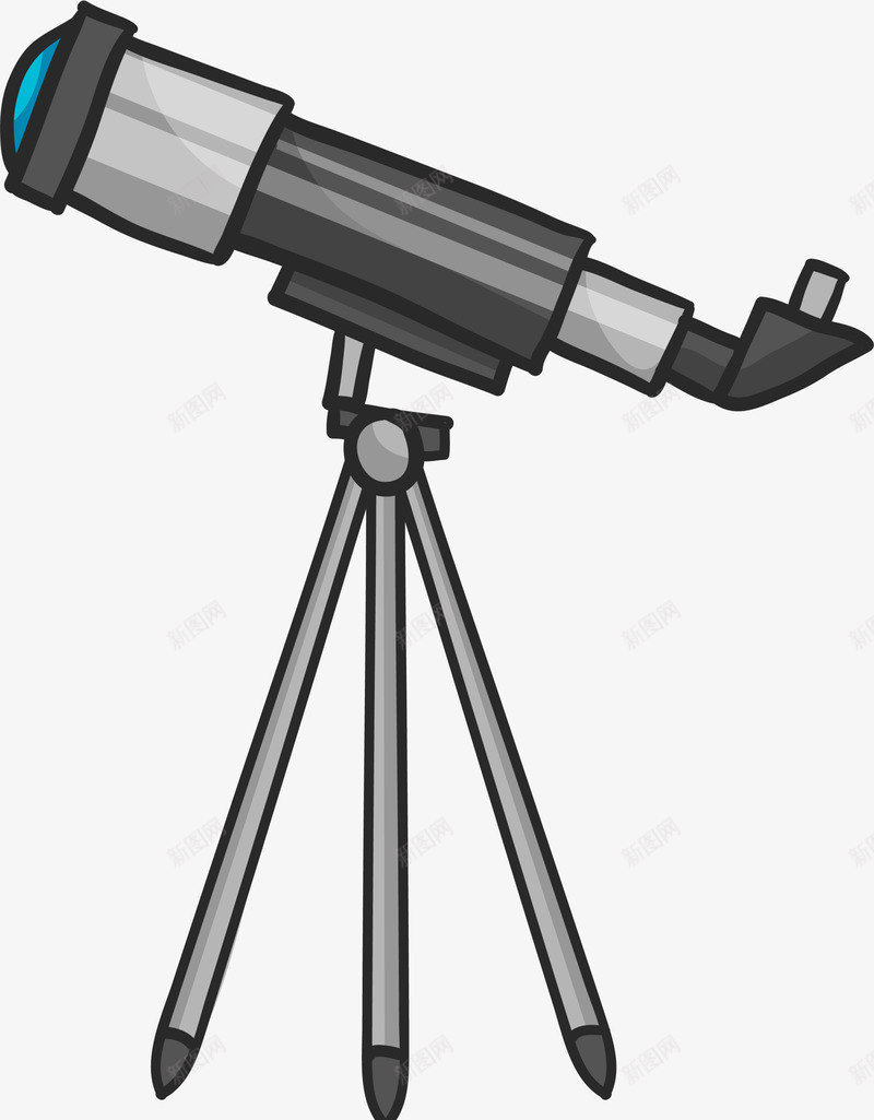 世界航天日天文望远镜png免抠素材_新图网 https://ixintu.com 世界航天日 卡通望远镜 天文望远镜 灰色望远镜 童趣 航天望远镜