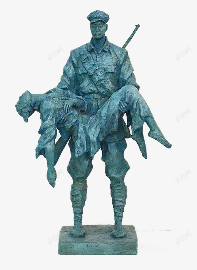 青色红军雕像png免抠素材_新图网 https://ixintu.com 抱着的人雕塑 红军雕塑 雕像 雕塑 青色红军雕像