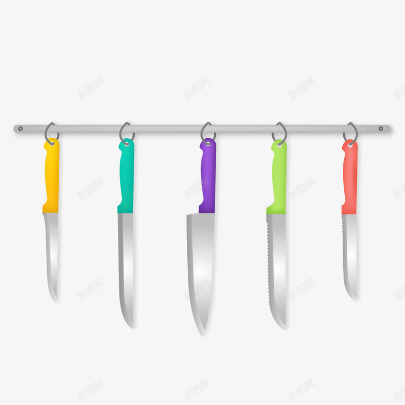 厨房刀具png免抠素材_新图网 https://ixintu.com 分类 切菜刀 厨房用品 彩色