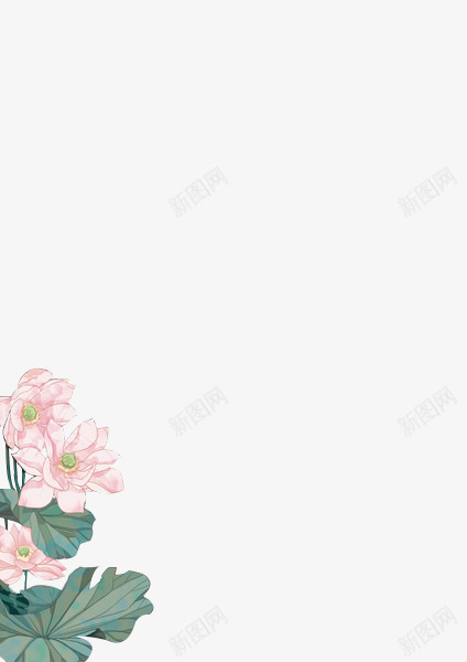 粉色花朵边角创意png免抠素材_新图网 https://ixintu.com 创意 粉色 花朵 边角