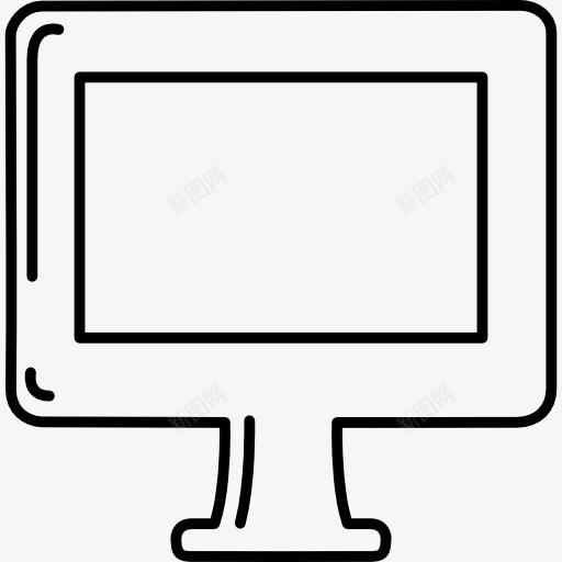 监测大纲图标png_新图网 https://ixintu.com 图标 屏幕 工具 工具和器具 显示器 电脑 监视器 笔画轮廓 计算机
