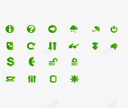 绿色标题桌面图标整套图标