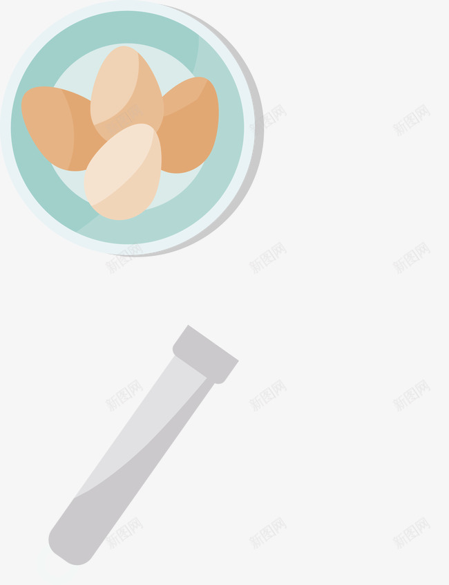 鸡蛋和打蛋器器png免抠素材_新图网 https://ixintu.com 厨房工具 搅拌器 碗 食物