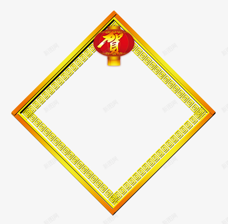 唯美金色福框psd免抠素材_新图网 https://ixintu.com 唯美 框架 福 金色