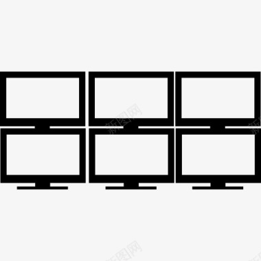 屏幕组六显示器图标图标